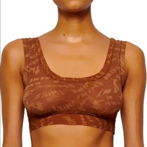 SKIMS NWT 2X mesh latte swirl scoop bra